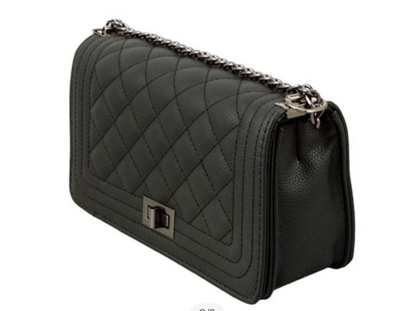 Buy KLEIO Black Quilted Tote Shoulder Bag | Shoppers Stop